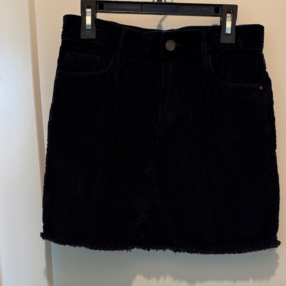 Treasure & Bond Black Corduroy Skirt